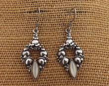 Load image into Gallery viewer, Sterling Silver &amp; White Mother of Pearl Drop Earrings
