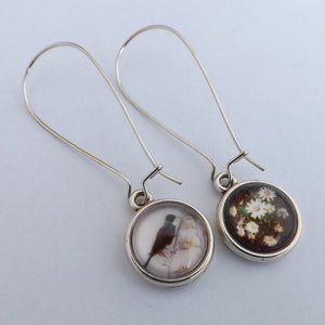 Tui & Daisies Double Sided Dome Earrings on Long Kidney Hooks