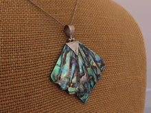 Load image into Gallery viewer, Vintage Paua &amp; Sterling Silver Pendant Necklace

