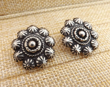 Load image into Gallery viewer, Vintage Silver Tone Clip On Earrings
