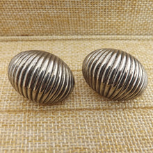 Load image into Gallery viewer, Vintage Silver Tone Clip on Earrings
