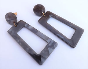 Acrylic Rectangle Drop Earrings (multiple colour options)