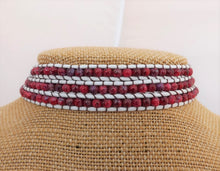 Load image into Gallery viewer, White Cord &amp; Pink Bead Long Strand Bracelet
