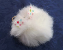 Load image into Gallery viewer, White Fluffy Pompom With Rabbit Ears, Key Rings &amp; Purse Clip
