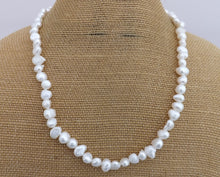 Load image into Gallery viewer, White Freshwater Pearl Necklace &amp; Bracelet Set
