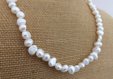 Load image into Gallery viewer, White Freshwater Pearl Necklace &amp; Bracelet Set
