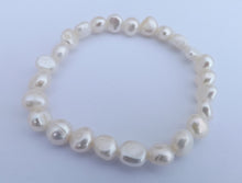 Load image into Gallery viewer, White Freshwater Pearl Necklace &amp; Bracelet Set
