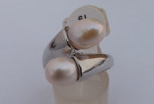 Load image into Gallery viewer, Copy of White Freshwater Pearl &amp; Silver Tone Ring (size 9)
