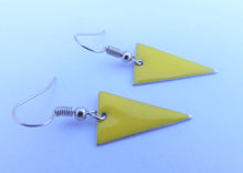 Load image into Gallery viewer, Yellow Enamel Style Drop Earrings
