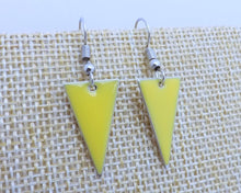 Load image into Gallery viewer, Yellow Enamel Style Drop Earrings
