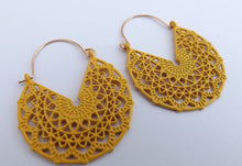 Load image into Gallery viewer, Hoop Drop Earrings (3 colour options)
