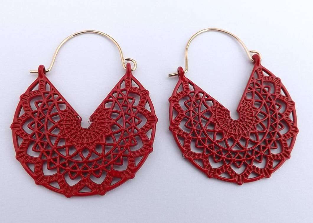 Hoop Drop Earrings (3 colour options)